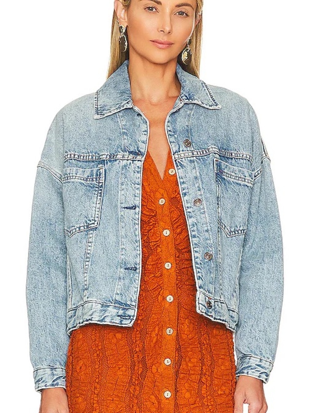 Free People We The Free Opal Swing Denim Jacket - Picture 4 of 12